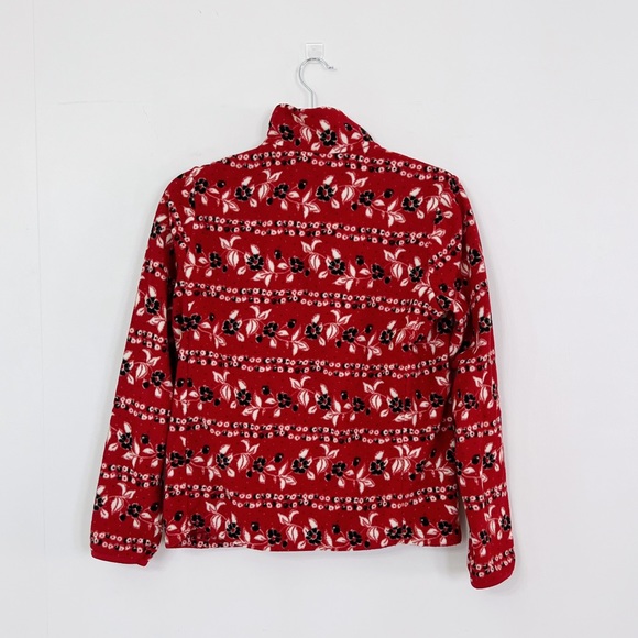 Red Holiday Zip Up Sweater - Picture 3 of 4